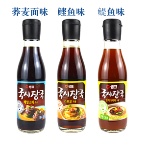 韩国进口调味汁膳府鳀鱼海带鲣鱼日式荞麦面味面条汤料泉牌提鲜