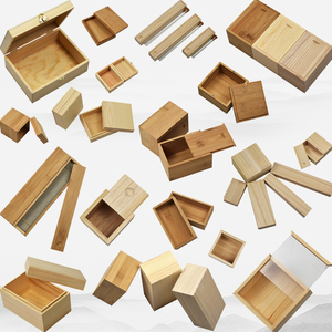 现货木盒多款中式木盒定做抽拉收纳盒竹制包装盒小号桐木礼盒定制