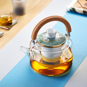 加厚耐热玻璃煮茶器磁吸陶瓷内胆烧水壶大容量提梁煮茶壶家用