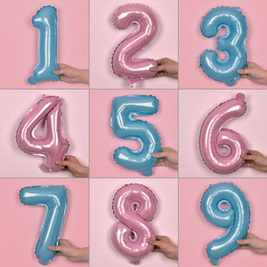宝宝周岁生日布置气球成人生日派对场景装饰用品美版美体数字气球