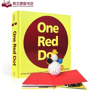 进口英文原版正版 One Red Dot: A Pop-Up Book for Children一个红点3D弹起立体教科书David A. Carter豪华精装收藏儿童创意绘本
