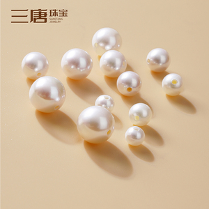 6A级天然淡水珍珠项链手链散珠diy材料媲美日本akoya圆珠正圆裸珠