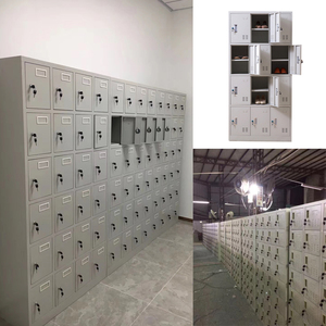 加层铁柜公司24门柜钢制储物收纳柜铁皮多门柜手机柜带锁员工鞋柜