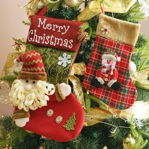 圣诞节袜子礼物袋大号糖果礼品袋圣诞树装饰挂件场景布置装扮道具