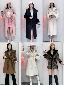 俊英名店欧货女装新款高定制时尚洋气女人味显瘦羊绒大衣重工外套