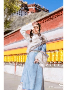 新款藏族服装女新款藏袍西藏服民族风拉萨服藏装服饰藏式演出服