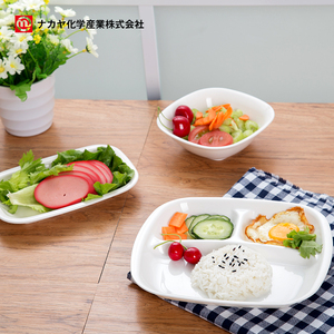 日本进口NAKAYA可微波加热餐盘分格盘子塑料菜盘便当盘水果点心盘