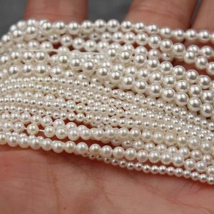 天然贝壳材料 2-20mm通孔正圆白色贝珠散珠DIY手工串珠制作材料