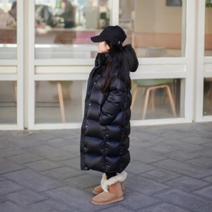 韩国儿童羽绒服过膝长款男女童宝宝加厚90白鸭绒东北抗寒保暖外套