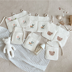 韩国ins婴儿床绗缝收纳挂袋尿布尿片奶瓶玩具储物袋收纳袋推车袋