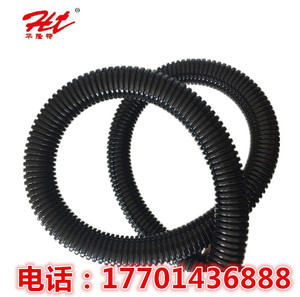 PE聚乙烯塑料穿线波纹软管黑色塑料电工电线电缆套管蛇皮管可开口
