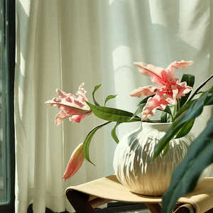 北欧风鲜花插花陶瓷花瓶简约桌面装饰摆件家居办公创意干花花器