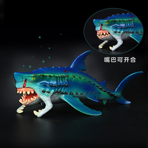 奇幻世界鲨鱼怪物鱼海洋怪兽鱼儿童仿真动物模型玩具塑胶摆件手办