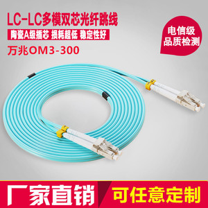 波钢 OM3-300万兆多模光纤跳线双芯LC-LC-SC-ST-FC室内线尾纤光钎线光纤线电信级跳线可定制3米5米10米 LSZH