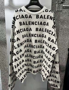 Balenciaga/巴黎世家 新款弹幕字母logo 白色 毛衣针织衫