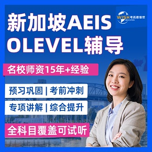 新加坡Olevel课AEIS数学英文物理化学英语口试听力课程辅导