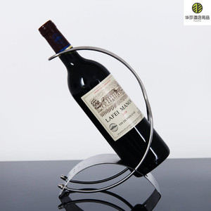 创意红酒架子不锈钢葡萄酒瓶架简约轻奢架酒摆件酒柜红酒托瓶架