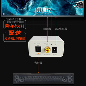 DIPO 同轴转光纤数字音频转换器 电视机顶盒SPDIF音频输出coaxial转optical功放音响音箱音频信号转换器接头