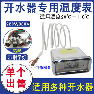 电热开水器温度表20-110℃饮水机带探头显示温度计度热水器配件