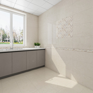 冠珠瓷砖简约现代厨房地砖卫生间内墙砖阳台防滑釉面砖30X60 6305