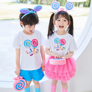 六一儿童表演服装幼儿园甜甜的棒棒糖舞蹈服可爱糖果蓬蓬裙演出服
