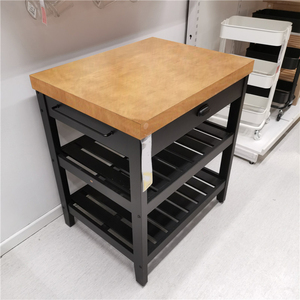 开放式厨房中岛台单独定制吧桌一体家用实木餐边桌可移动料理台