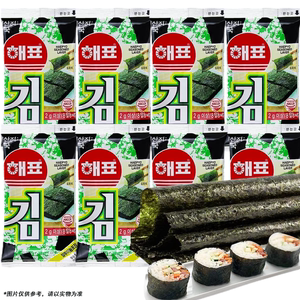 临期特价 韩国进口海牌调味海苔16g袋装 开袋即食寿司包饭紫菜片