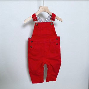 [现货6-12个月12-18个月18-24个月]英国B***N男童红色背带裤长裤