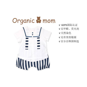 韩国OrganicMom有机妈妈有机棉纯棉外出服休闲服空调服水手装拍照