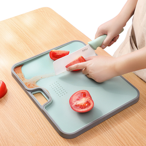 日本品牌加厚双面砧板切菜板粘板厨房家用刀板塑料水果小案板斜面