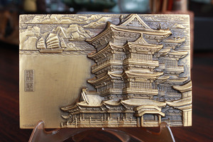 上海造币厂 中国古典建筑系列之《滕王阁》大铜章 滕王阁大铜章