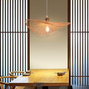 服装店创意吊灯客厅造型灯异形竹编吊灯餐厅灯艺术灯日式个性灯具