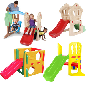 美国进口小泰克儿童家用小型滑梯秋千组合婴幼儿玩具躲猫猫滑梯