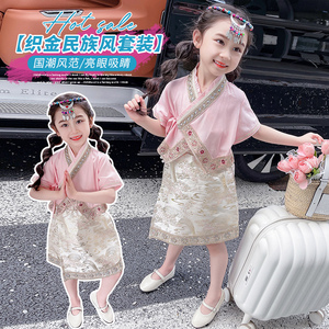 六一儿童演出服云南傣族服装女童装西双版纳少数民族儿童服饰泰式