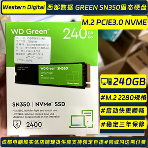 WD/西部数据SN350 240G/250G固态硬盘M.2 2280 PCIe3.0 NVMe SSD