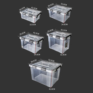 万源鸿收纳箱透明收纳盒家用大号加厚密封食品箱塑料箱衣物整理箱