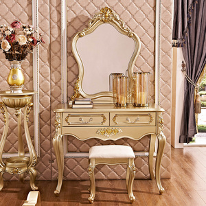 欧式梳妆台全实木雕花卧室组合家具多功能大小户型轻奢公主化妆桌