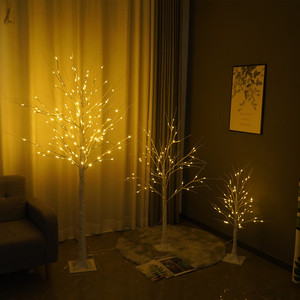白桦树灯北欧简约餐厅房间客厅卧室直播间装饰布置发光树灯彩灯