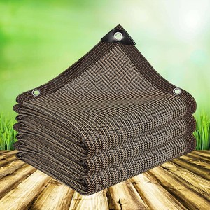 咖啡色遮阳网加密加厚防晒网隔热网篷布家用庭院阳台房顶遮阳棚布