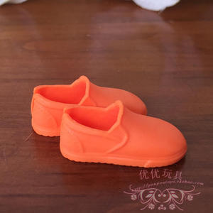 新款blyte娃娃鞋子2CM小尺寸小布ob11配件 美结猪可穿橘色小靴子