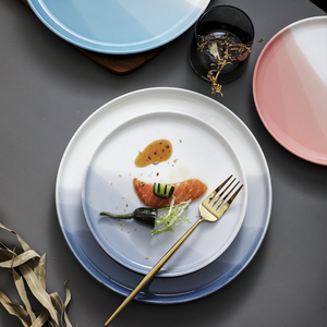 北欧陶瓷西餐盘意面盘牛排盘创意网红披萨盘沙拉盘圆盘菜盘子托盘