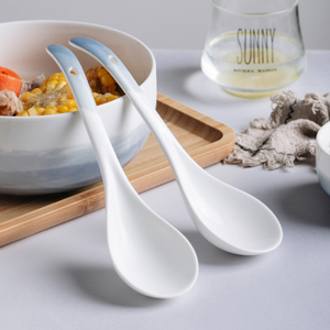 北欧大汤勺家用大号盛汤勺子陶瓷长柄勺子瓷勺汤匙粥勺创意大勺子