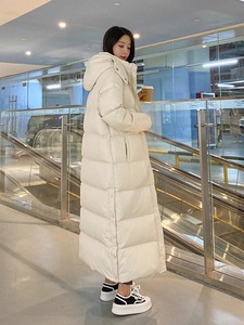 2023冬季新款韩版加长加厚羽绒棉服女长款过膝到脚踝超长外套棉袄