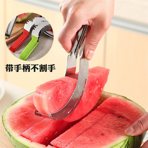不锈钢切西瓜神器切块专用刀多功能家用水果叉勺切片分割器取肉器