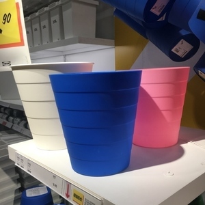 南通宜家国内代购芬尼斯垃圾桶废纸篓红色白色绿色蓝色粉色卫生间