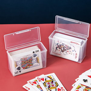 扑克牌收纳盒透明塑料盒奥特曼游戏卡证件卡片练习牌名片整理盒子