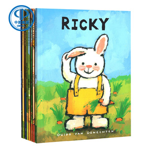原版英文书 Ricky Series Collection 折耳兔瑞奇奇奇好棒系列 (全8册，比利时国宝童书)原版书3-6岁卡通动漫绘本图画书