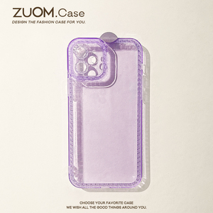 zuom 创意全包钻石眼透紫15手机壳iphone14苹果13promax适用iPhone12多彩保护套11/r防摔软硅胶7plus6s外壳8p