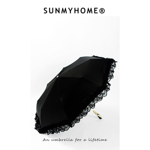 SUNMYHOME®维多利亚时代lolita折叠晴雨伞太阳伞女轻奢复古两用伞