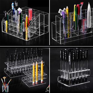 笔筒创意时尚办公韩国学生文具用品小清新亚克力笔架展示架收纳盒
